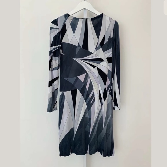 EMILIO PUCCI BLACK MULTI DRESS MODEL 46RL22 SIZE IT 42 / US 8 - Picture 6 of 16